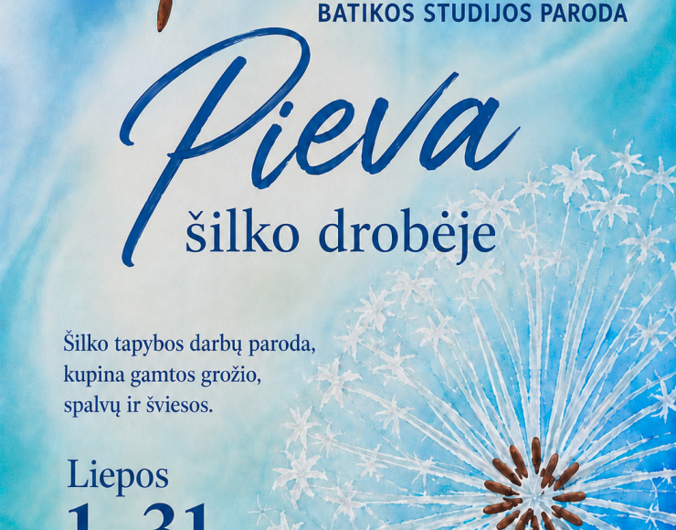 Batikos studijos (Visagino kultūros centro) paroda „Pieva šilko drobėje“!