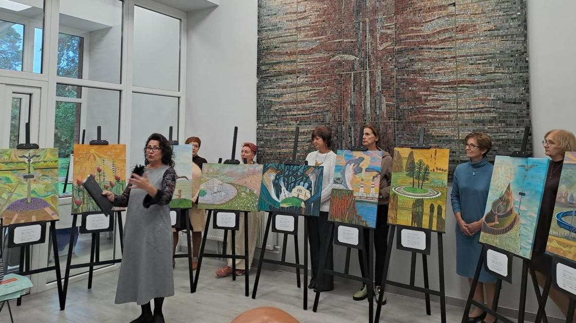 Susitikimas su parodos „Visagino miesto vaizdų integravimo į M. K. Čiurlionio paveikslus autorinės interpretacijos“ autoriais
