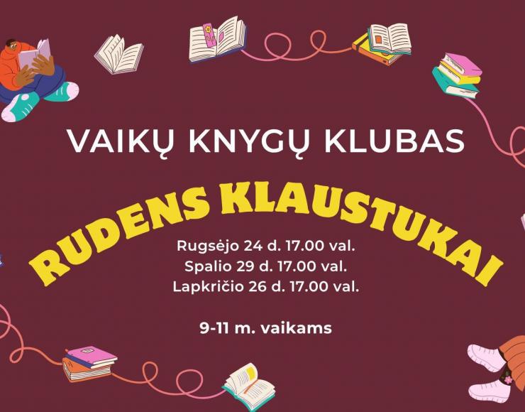 Vaikų knygų klubas „Rudens klaustukai“