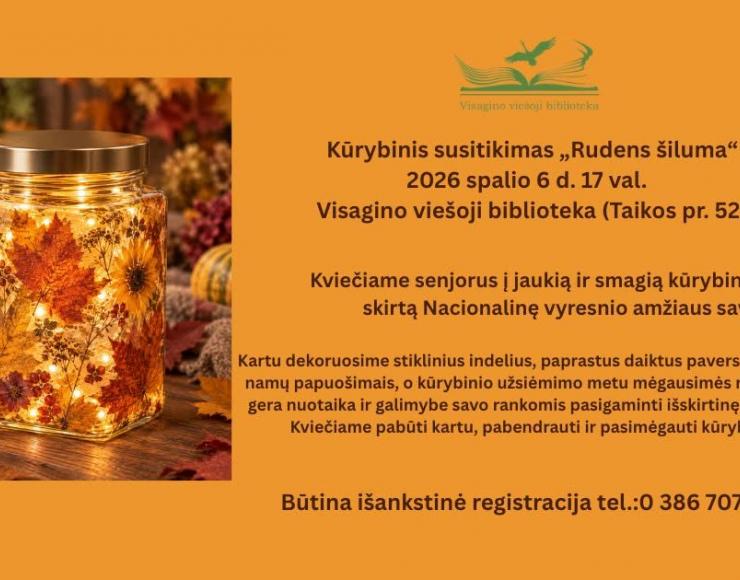 Nacionalinė vyresnio amžiaus savaitė bibliotekoje